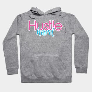 Hustle Hard Miami Vice Pink and Blue Hoodie